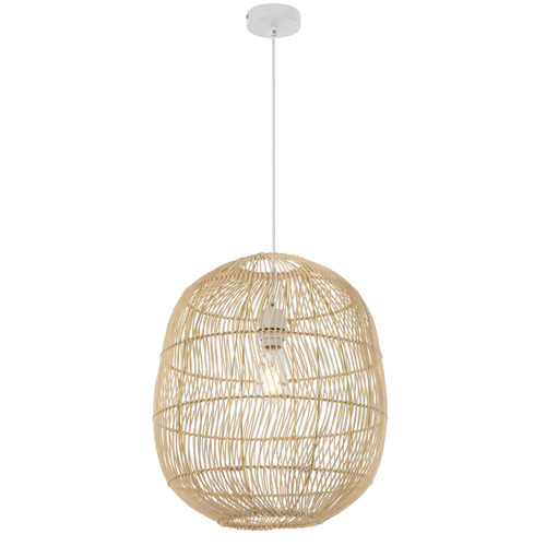 RANA 40 PENDANT 25wE27max D400 H430 cab1.5m NATURAL RATTAN