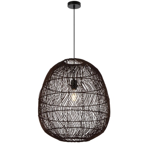 RANA 50 PENDANT 25wE27max D500 H550 cab1.5m BROWN RATTAN