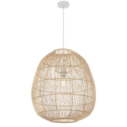 RANA 50 PENDANT 25wE27max D500 H550 cab1.5m NATURAL RATTAN