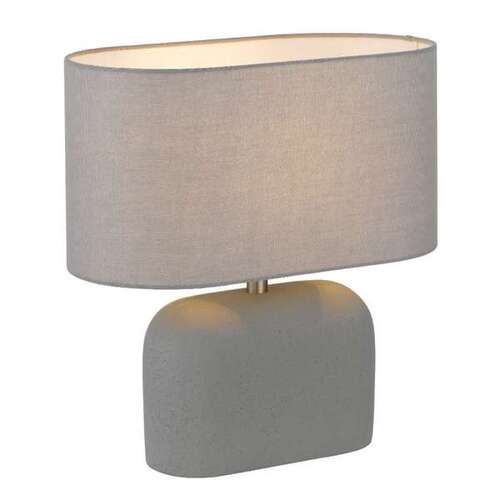 REANO TABLE LAMP 25wE27max L:350 W:180 H:360 inline Swtch CONCRETE / SOFT GREY LINEN
