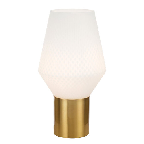 RENE TABLE LAMP 25wE27max  D200 H350 OPAL MATT / ANT.GOLD