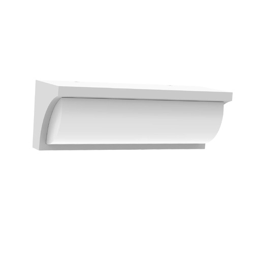 WALL S/M 13W LED TRI 1040 Lm IP65 Curved Wedge Matt Wh Opal Diff