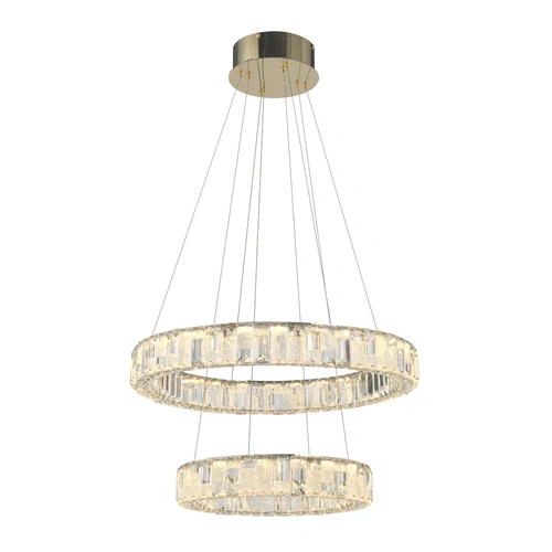 RIAS 2 TIER PENDANT 400+600 70wLED DIM w/REMOTE 7000LM 3300K-4200K-6500K GOLD