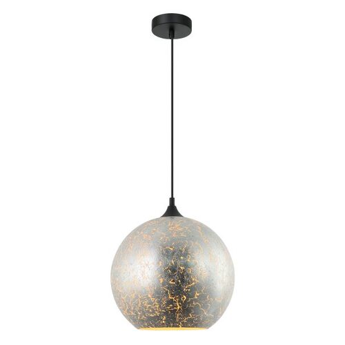 PENDANT ES 40W Satin Chrome Wine Glass With White Interior