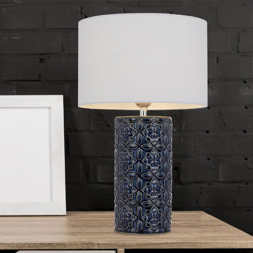 RODOS TABLE LAMP 25wE27max H:465 D:280 BLUE/WHITE