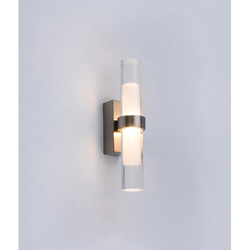 WALL Int City S/M Up/Dn 2x1W TUBULAR S/C 3K CLR and FR 230 Lm