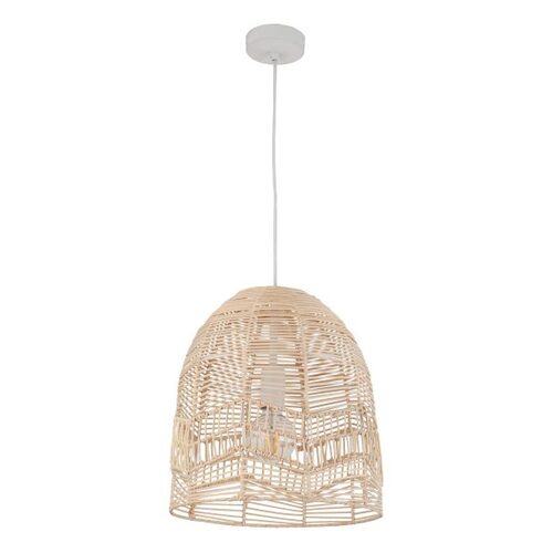 PENDANT ES 40W Natural Rattan Ellipse White OD345mm X L360mm