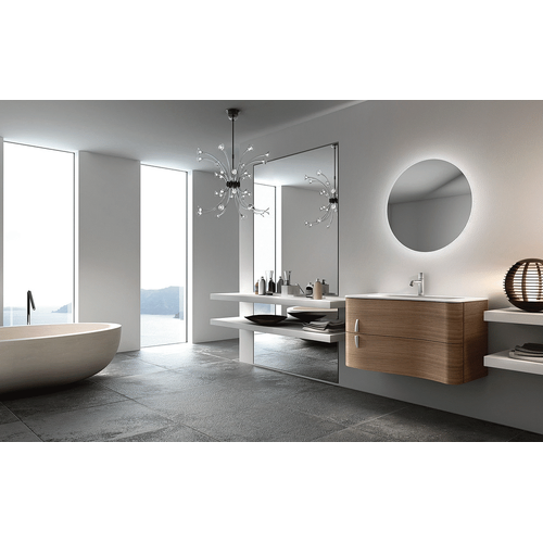 Backlit Round Mirror With Cool Light 900mmØ 80Watts - Includes Mirror Demister