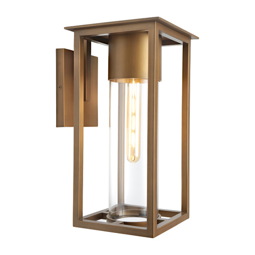 RYDE 1LT EXTERIOR WALL LIGHT AGED BRASS