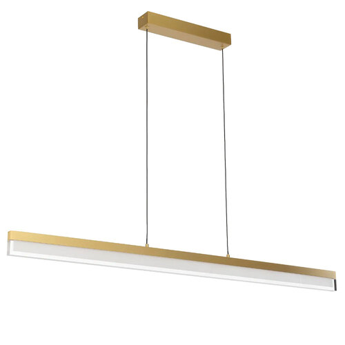 SALAS PENDANT 30wLED L1200 W20 H70 3000K DIM 2030Lm CAB 2m BRASS/BRASS CANOPY