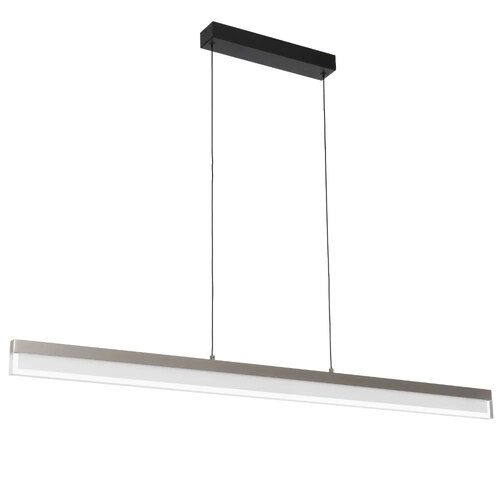 SALAS PENDANT 30wLED L1200 W20 H70 3000K DIM 2030Lm DIM PEARL GREY/BLACK CANOPY