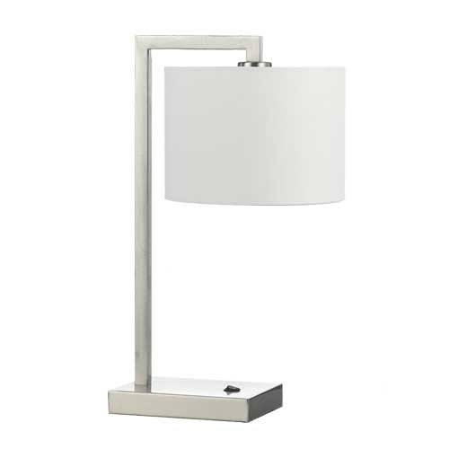 SALA TABLE LAMP 40wE27  D:240 H:510 NICKEL / WHITE LINEN