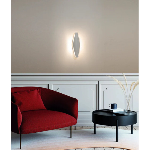 WALL Int City S/M 12W Oval Wh Dim Tri 3K/4K/5.7K 275 Lm