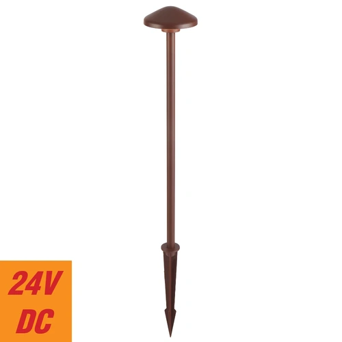 SCAPE POST LIGHT 24v3wLED COB cab.1M D110 H500 IP65 3000K SPIKE H210 180Lm CORTEN RUSTY