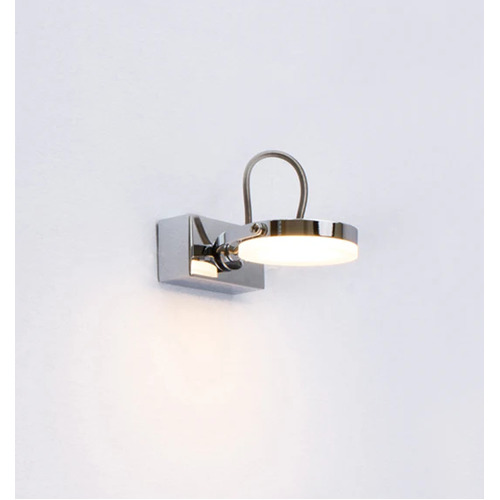 WALL Int City S/M ADJ 3W RND Chrome 3K w/Rect Base 176 Lm