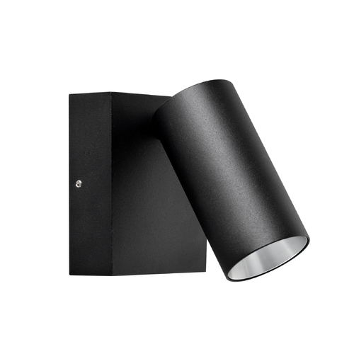 S/ADJ Pillar LED Matt Blk P/Coated Aluminium 3K / 4K/ 5.5K IP65 8W without sensor