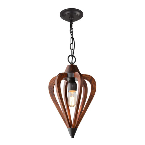PENDANT ES Tuscan Coffee Cherry Wood SML ARROW OD248mm