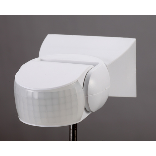 SENSOR Adjustable Infrared Motion S/M WH 3 Wire 180D (Det Dist 12m max)  (I/Height 1.8 - 2.5m) IP65 WTY 5YR