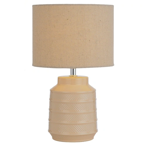 SHELBY CERAMIC TABLE LAMP 25wE27max H:350 D:220 CREAM/CREAM