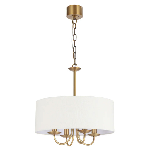 SHIRON 4LT PENDANT 4x25wE14max D450 H435 chain 2M BRASS/ IVORY LINEN