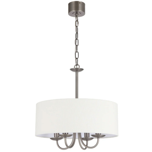 SHIRON 4LT PENDANT 4x25wE14max D450 H435 chain 2M DARK NICKEL MATT/ IVORY LINEN