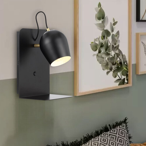 SHYN WALL BRACKET 25wE27max 215*220*320 switch BASE BLACK / ANT BRASS