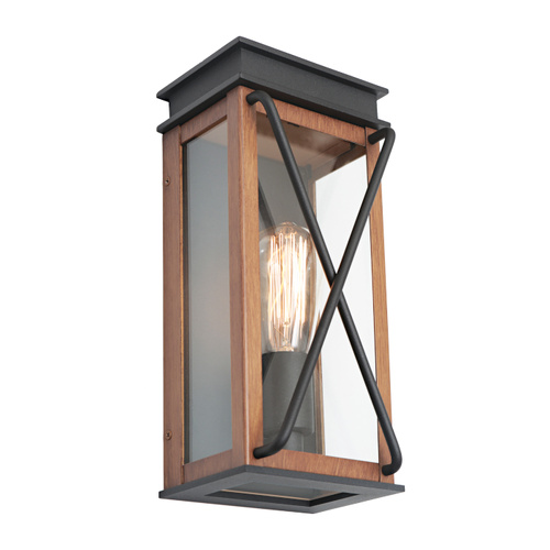 SICILY 1LT EXTERIOR WALL LIGHT BLACK