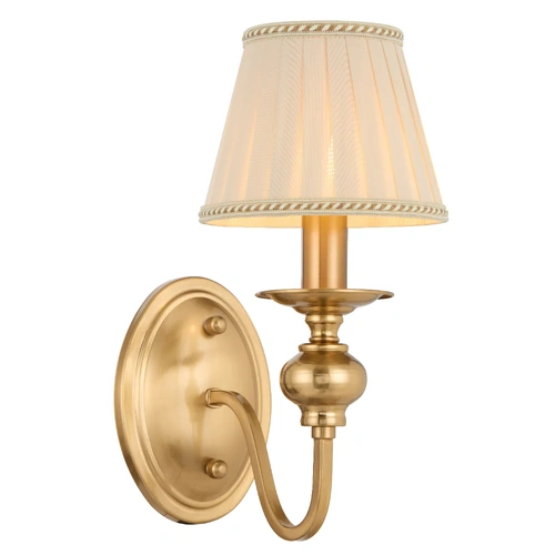 SIEDEL 1LT WALL LIGHT W/SHADE 25wE14max P210 W125 H230 COPPER / CREAM