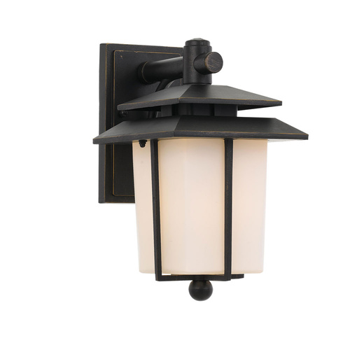 SILVAN EXTERIOR WALL BRACKET 25wE27max D:185 H:335 P:240 - IP44 BLACK/OPAL