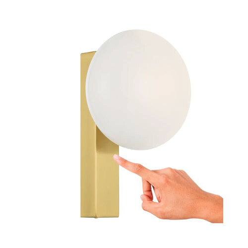 SKYLA TOUCH WALL BRACKET 5wE14 3000K L200 Wxxx H165 NON-DIM ANT GOLD/OPAL