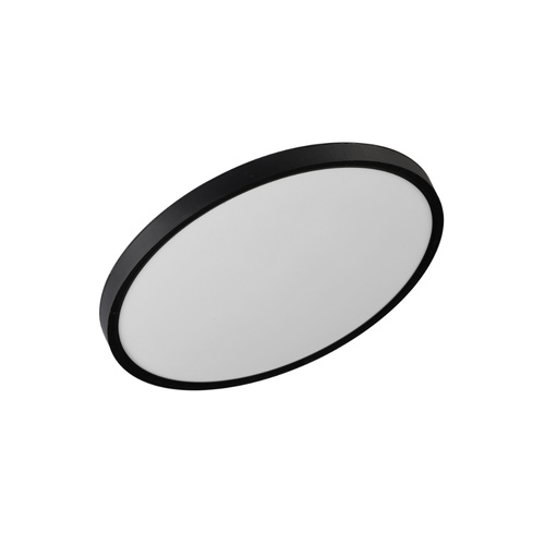 SKY 30 OYSTER 24wLED IP44 D300*25 + QC TRIAC DIM 3CCT 2600Lm 3000K_5000K BLACK