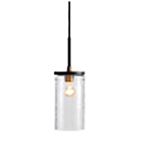 RAYMONT SINGLE PENDANT MATT BLACK / CLEAR