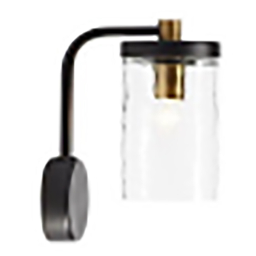 RAYMONT WALL LIGHT MATT BLACK / CLEAR