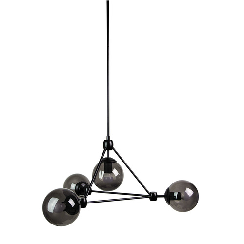 LUNAR 4 LIGHT PENDANT SMOKE / MATT BLACK