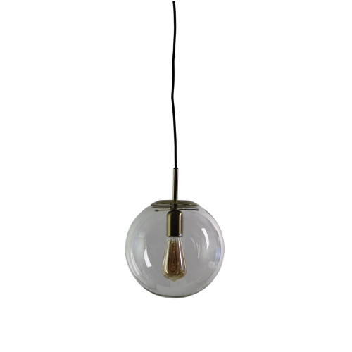 NEWTON.25 SINGLE PENDANT CLEAR / BRUSHED BRASS