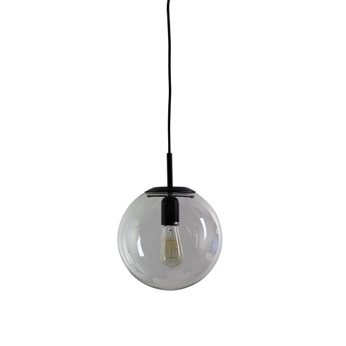 NEWTON.25 SINGLE PENDANT CLEAR / MATT BLACK