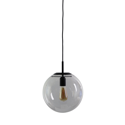 NEWTON.30 SINGLE PENDANT CLEAR / MATT BLACK