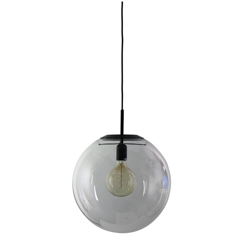 NEWTON.40 SINGLE PENDANT CLEAR / MATT BLACK