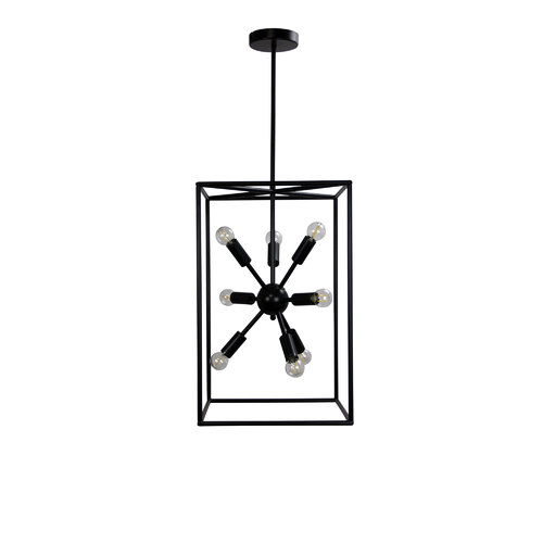 GEORGETOWN.35 8 LIGHT PENDANT BLACK