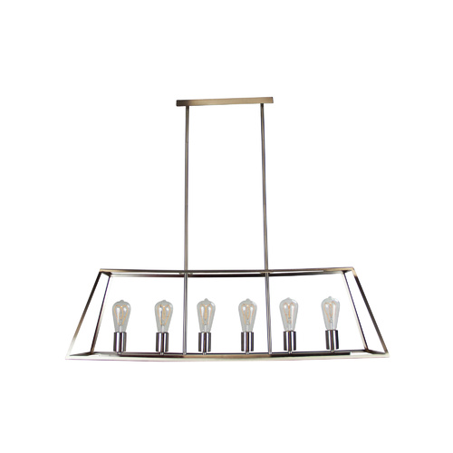SOUTHPORT.100 6 LIGHT PENDANT BRUSHED CHROME