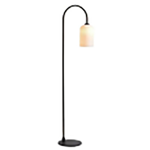 ARLINGTON FLOOR LAMP MATT BLACK / OPAL