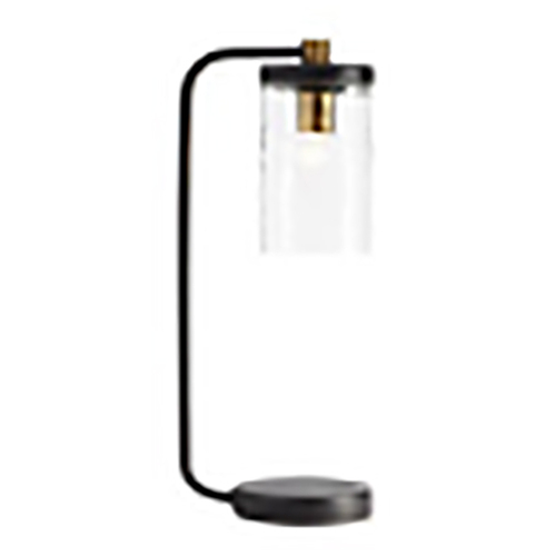 RAYMONT TABLE LAMP MATT BLACK / CLEAR