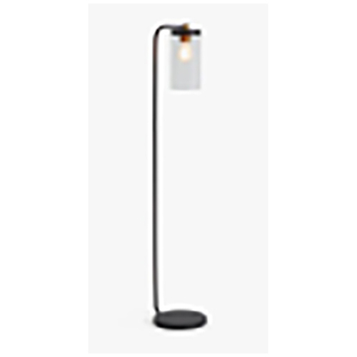 RAYMONT FLOOR LAMP MATT BLACK / CLEAR