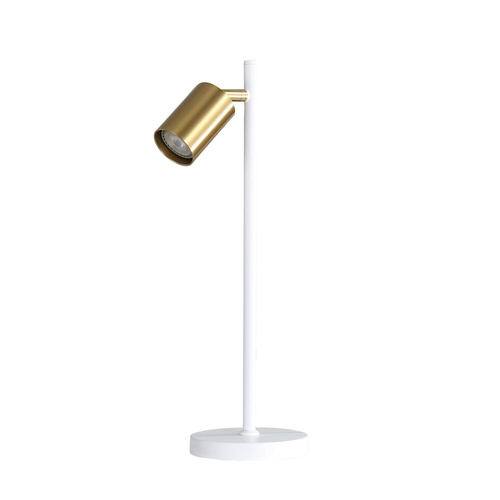 PONTE DESK LAMP WHITE/SATIN BRASS