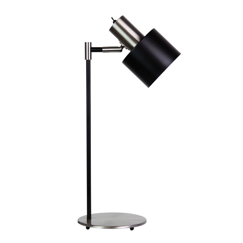 ARI DESK LAMP BLACK w/ BRUSHED CHROME HEAD