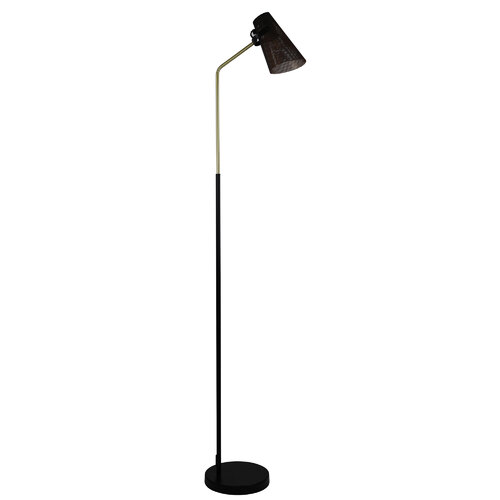 PERFO BLACK & BRASS FLOOR LAMP
