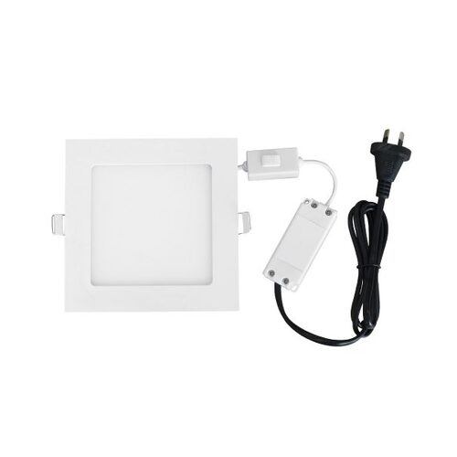 D/L LED DIMM SLIM WH SQ TRI 3K/4K/5K 720 LM 9W 130MM IP40