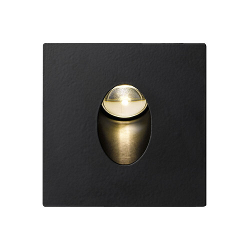 SNAP SQUARE STAIR LIGHT 3watt LED L:80 (60) W:80 H:45 BLACK  4000K