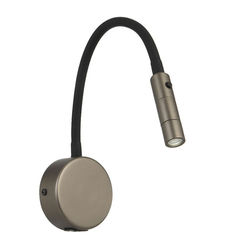 SOLIO BED SPOT WALL LIGHT 3wLED 3000K SWT HEAD W80 P30 H440 FLEX USB-C NICKEL MATT