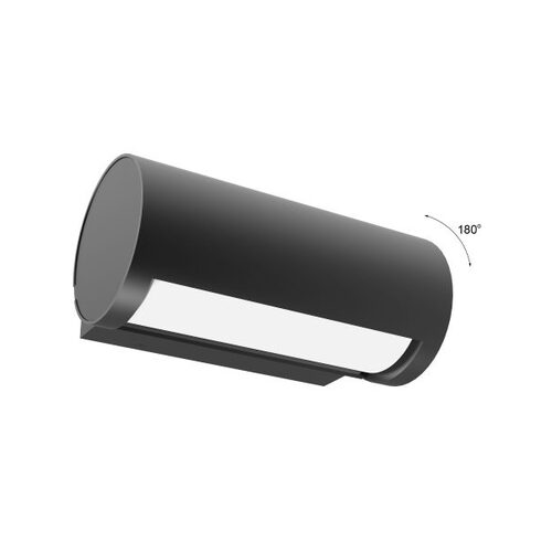 WALL S/M 13W Adjustable Eyelid Dark Grey 3K IP65 380 Lm